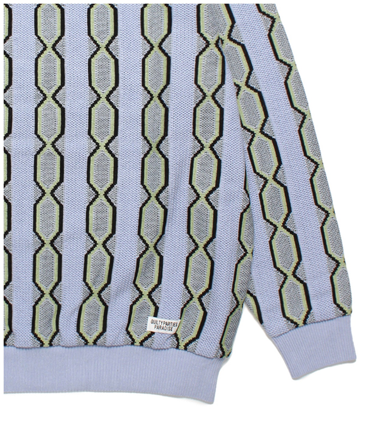 トップス WACKO MARIA STRIPED JACQUARD KNITSWEATER WACKO MARIA STRIPED JACQUARDKNITSWEATER