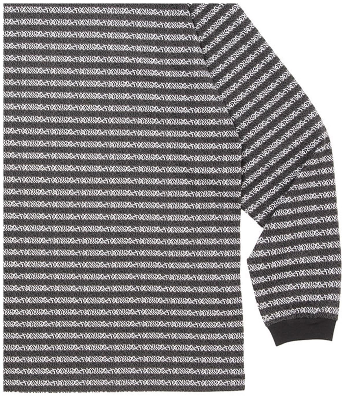 Supima Jacquard Border L/S Tee【BLACK】｜COOTIE PRODUCTIONS