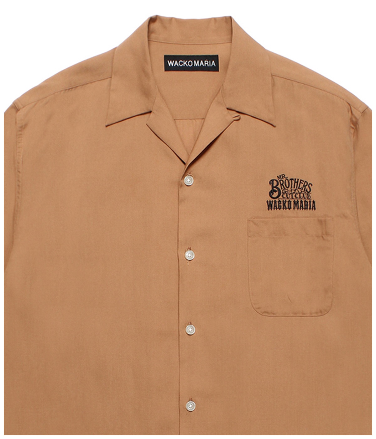 トップス WACKO MARIA TWO-TONE 50'S SHIRT BROWN M ワコマリア 半袖シャツ LEOPARD two-tone 50s shirt メンズ SIZE
