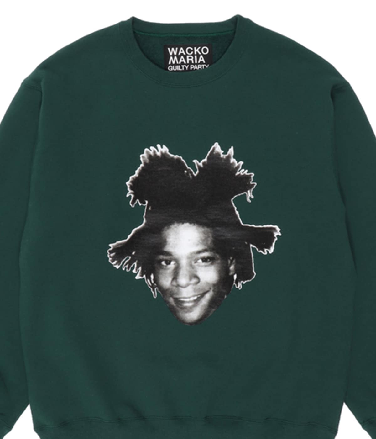 JEAN-MICHEL BASQUIAT / HEAVY WEIGHT CREW NECK SWEAT SHIRT【GREEN