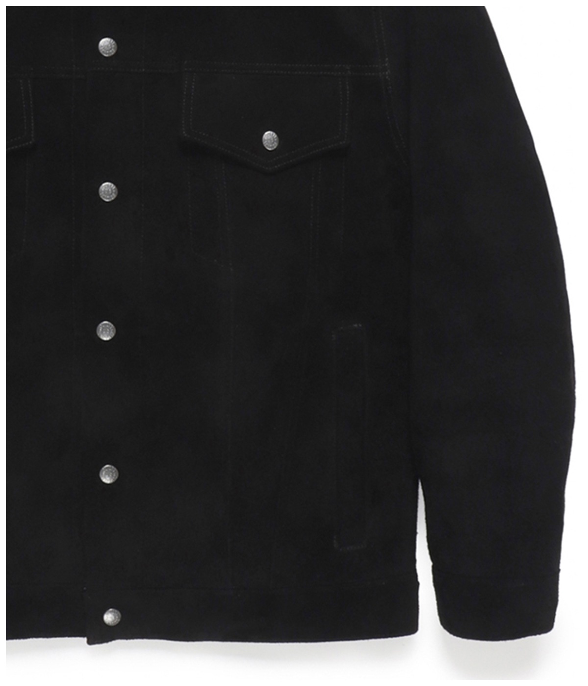 SUEDE TRUCKER JACKET【BLACK】