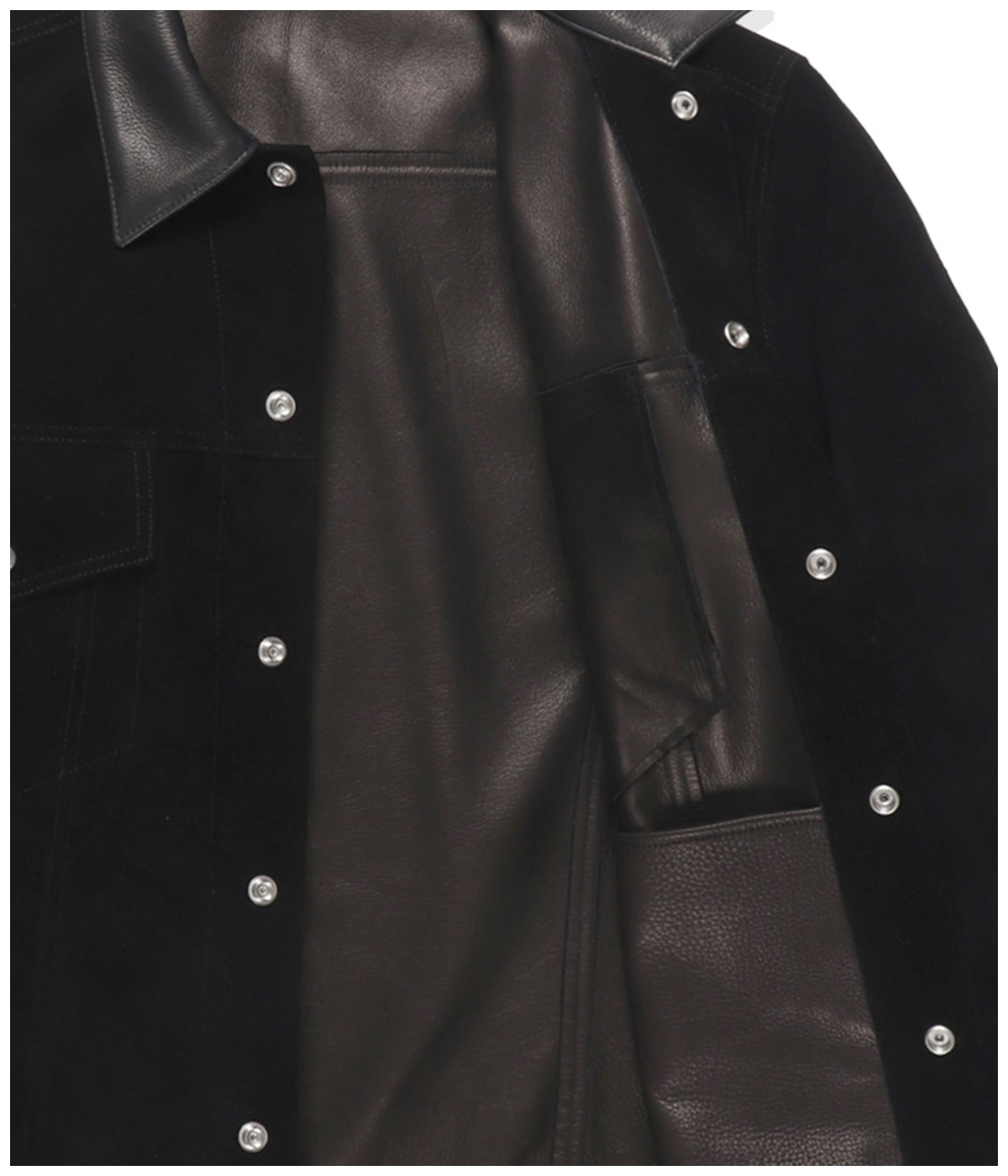 SUEDE TRUCKER JACKET【BLACK】