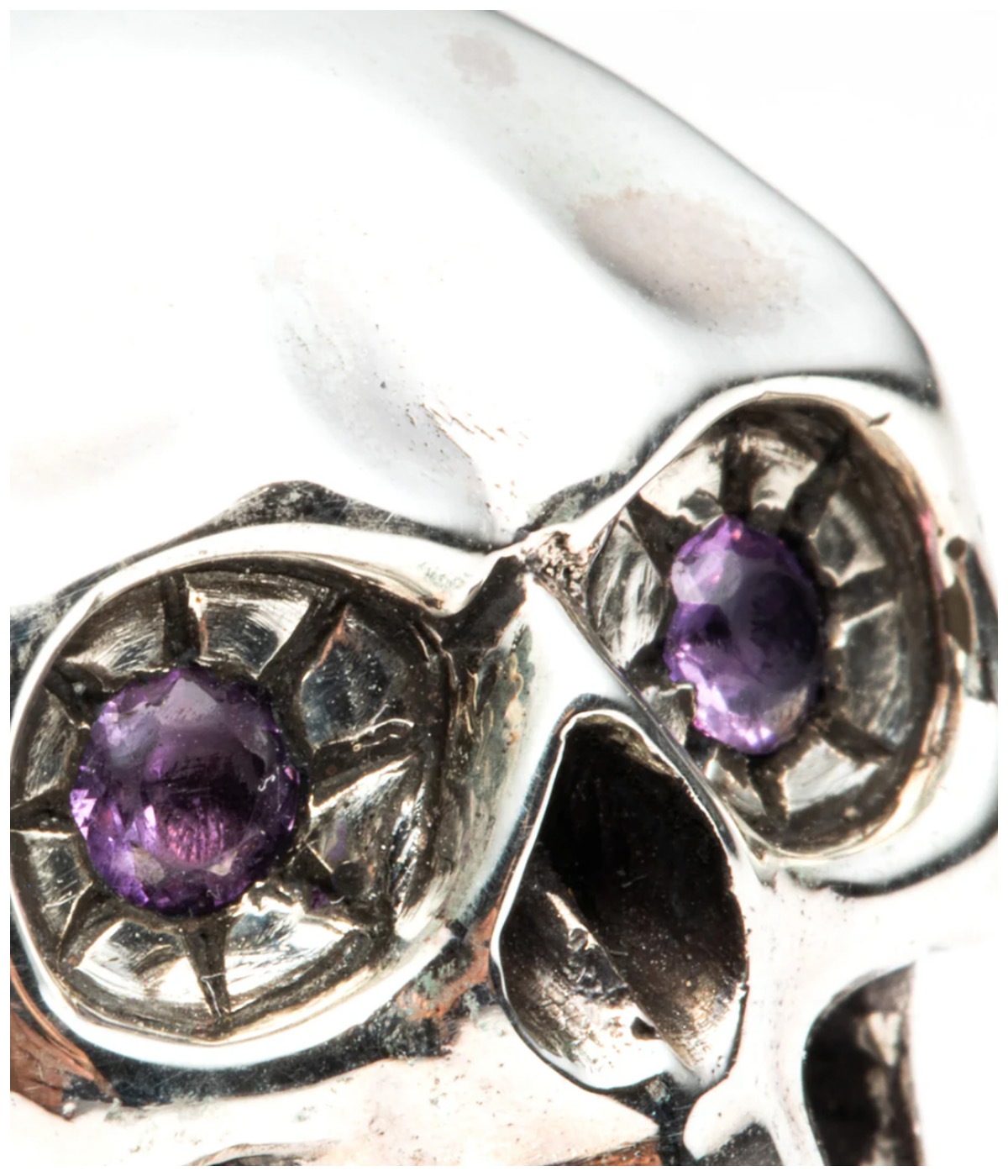 × D.O.D LUCKY SKULL RING -AMETHYST-【SILVER/PURPLE】