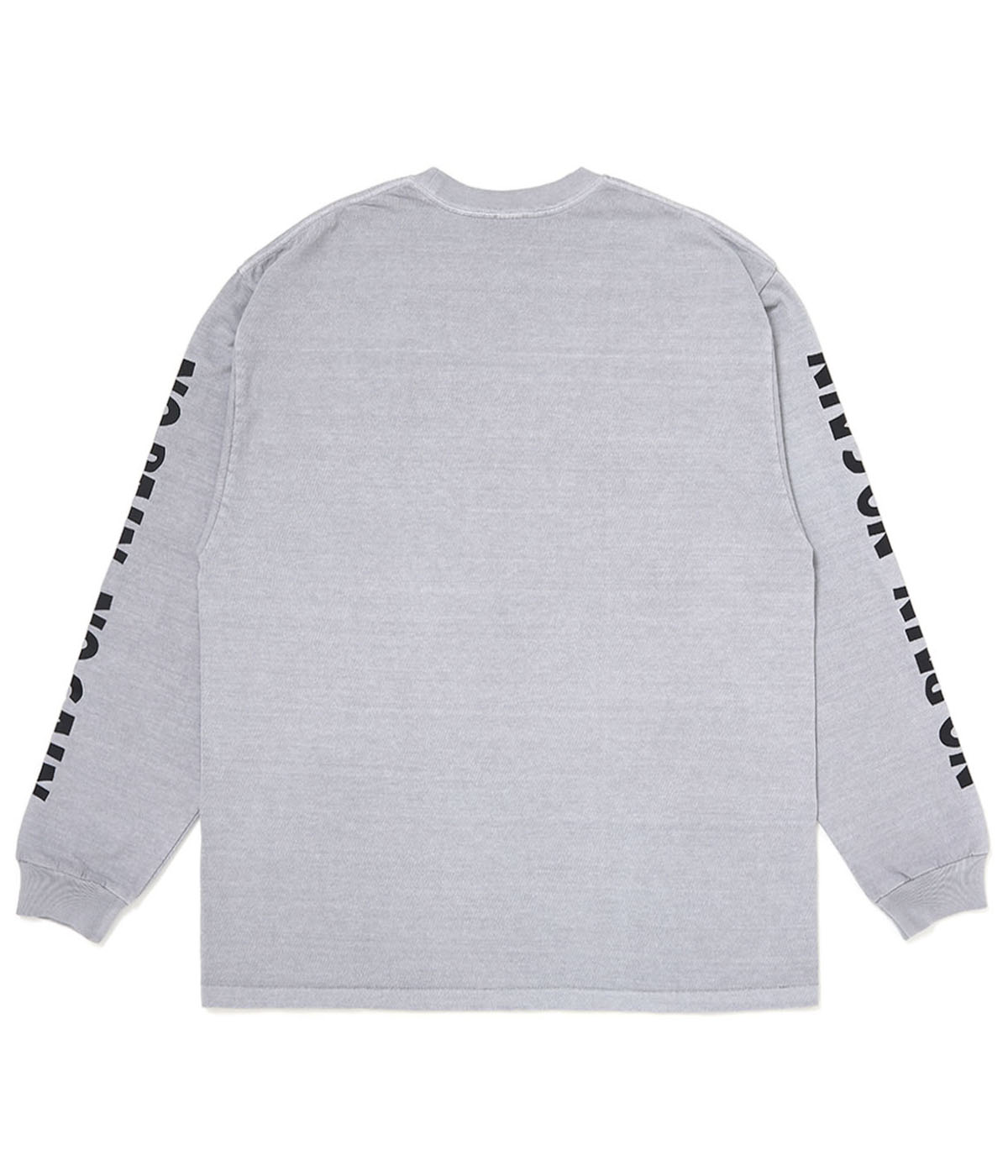L/S PIGMENT SNAKE TEE【GRAY】