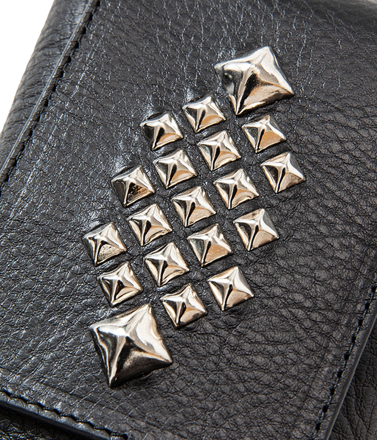 スマホアクセサリー CALEE STUDS LEATHER SMART PHONE CASE STUDS LEATHER SMART PHONE SHOULDER POUCH【BLACK】｜CALEE｜MELTING