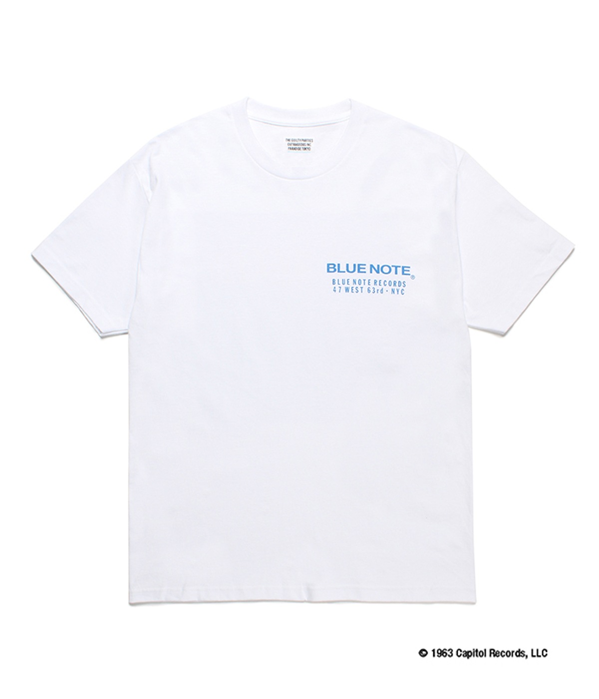 BLUE NOTE / CREW NECK T-SHIRT (TYPE-1)【WHITE】｜WACKO MARIA