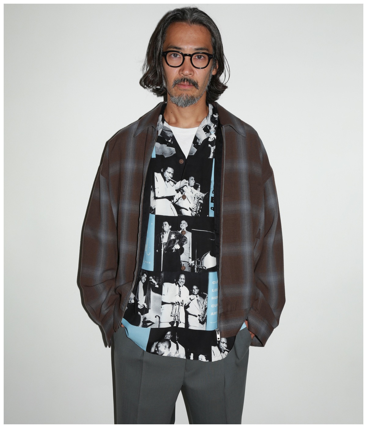 宜*。様 24SS-WMO-BL18 CHECK 50'S JACKET -C- (TYPE-1)【BROWN】｜WACKO MARIA｜MELTING POT