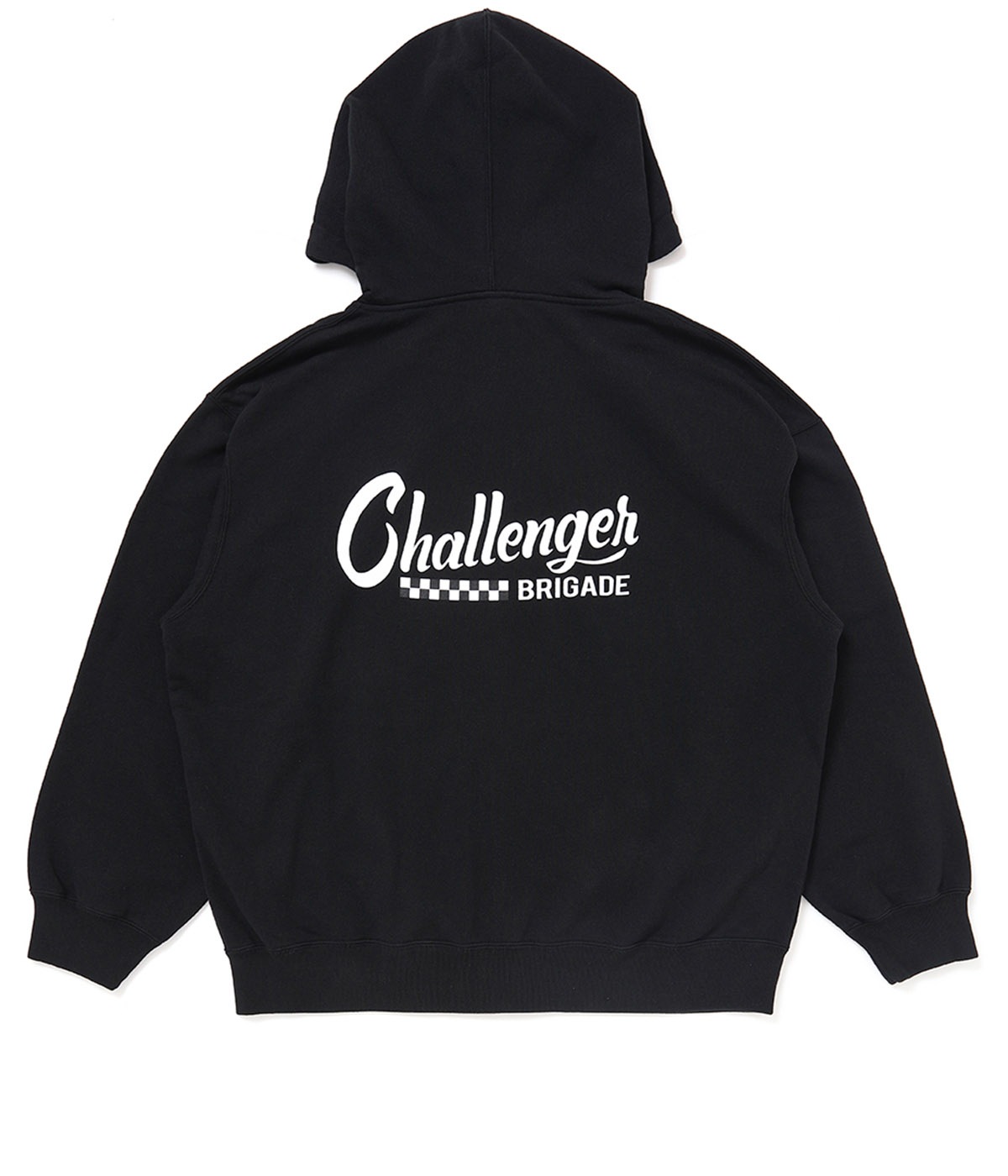 CHECKER ZIP HOODIE【BLACK】