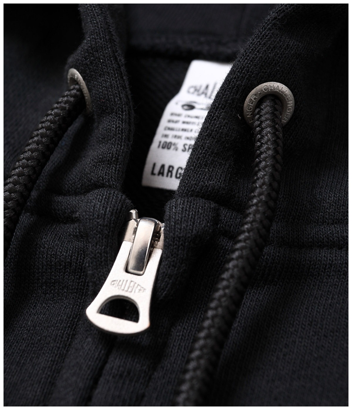 CHECKER ZIP HOODIE【BLACK】