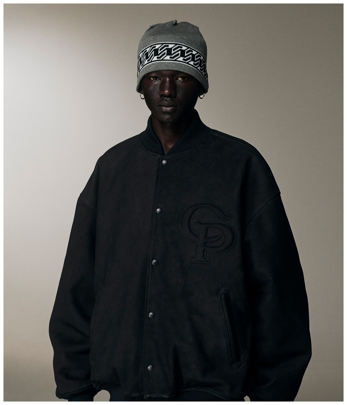 Jacquard Cuffless Beanie【BLACK】｜COOTIE PRODUCTIONS