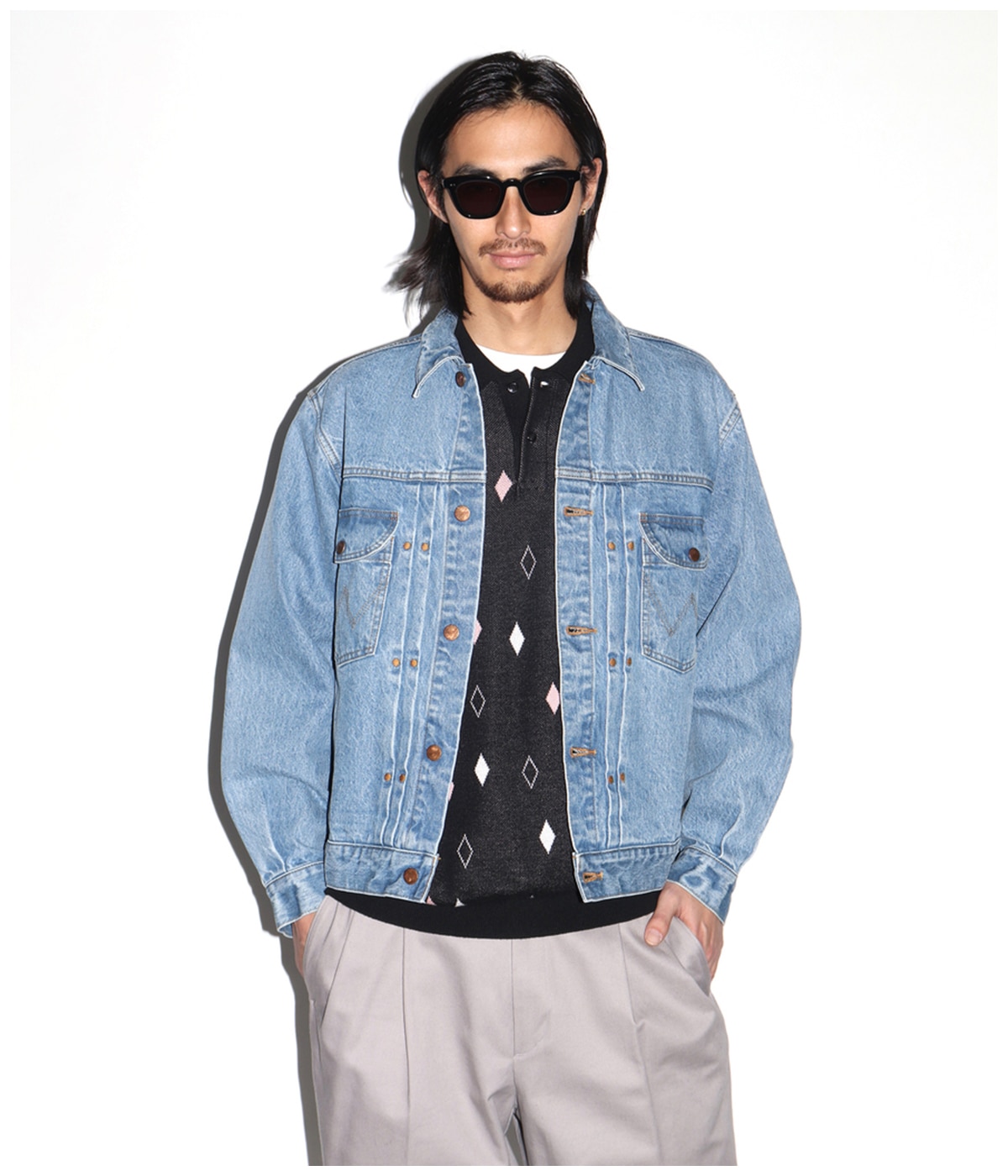 WRANGLER / WASHED DENIM TRUCKER JACKET【INDIGO】｜WACKO