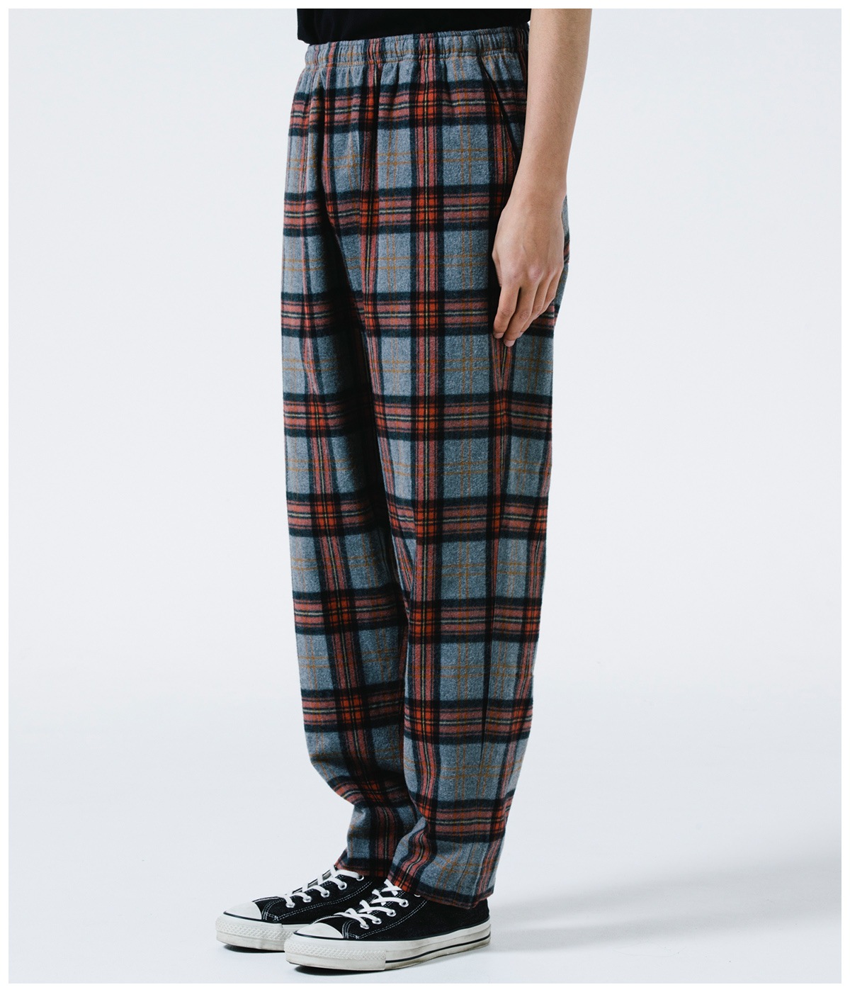 R9 NEL CHECK PANTS【GRAY】