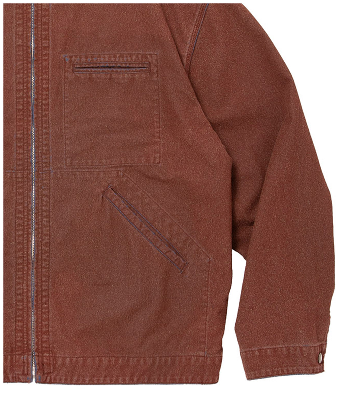 Grainy Denim Work Jacket【RED】