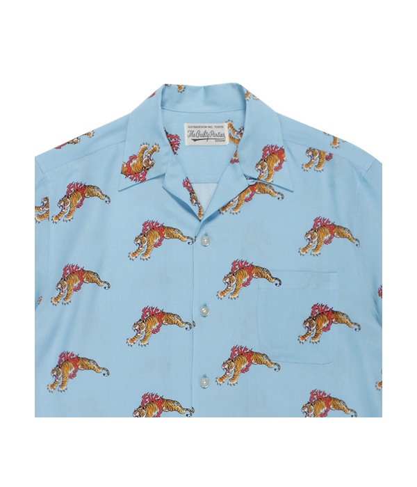 TIM LEHI / S/S HAWAIIAN SHIRT (TYPE-5)【L-BLUE】