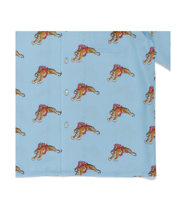TIM LEHI / S/S HAWAIIAN SHIRT (TYPE-5)【L-BLUE】