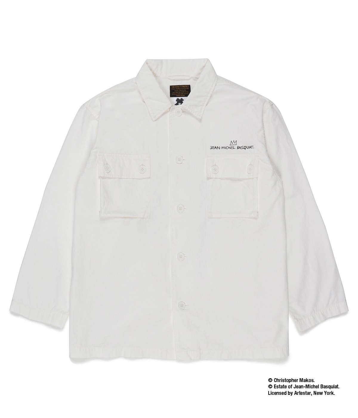 JEAN-MICHEL BASQUIAT / ARMY SHIRT (TYPE-1)【WHITE】｜WACKO MARIA