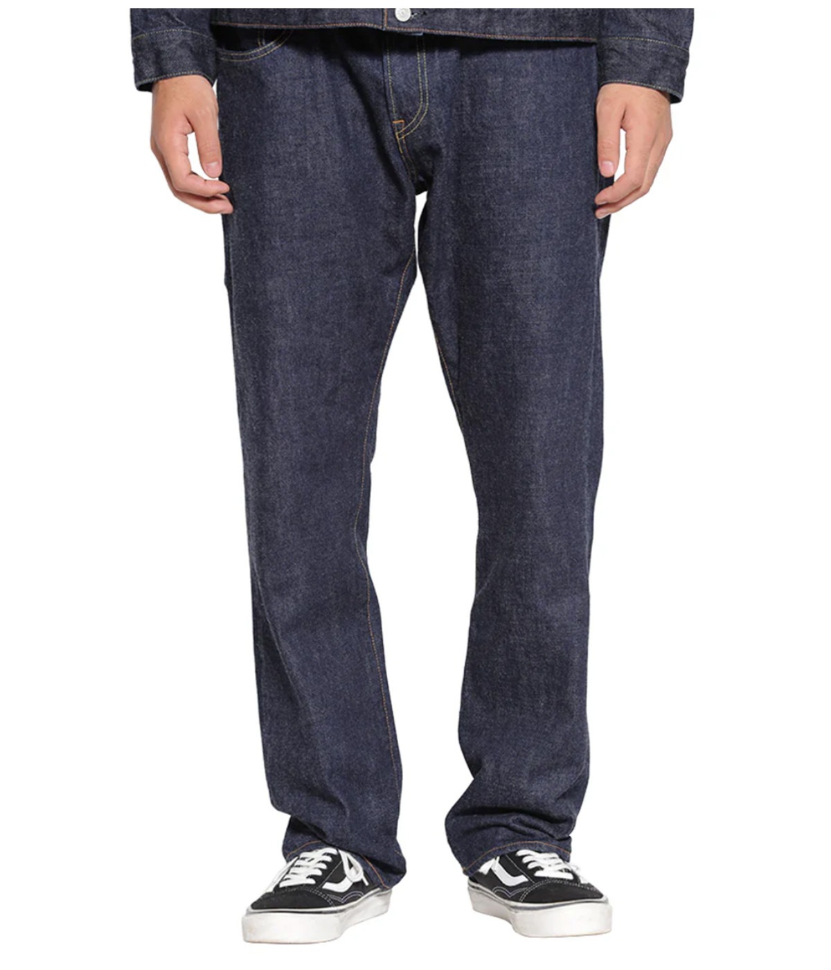 VINTAGE REPRODUCT TAPERED DENIM PANTS -ONE WASH-【INDIGO】
