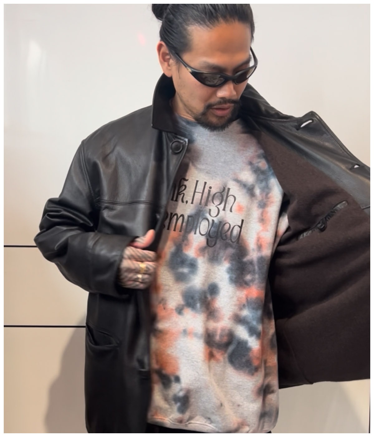 LEATHER HALF COAT【BLACK】｜EXODUS｜MELTING POT（正規取扱店・通販）