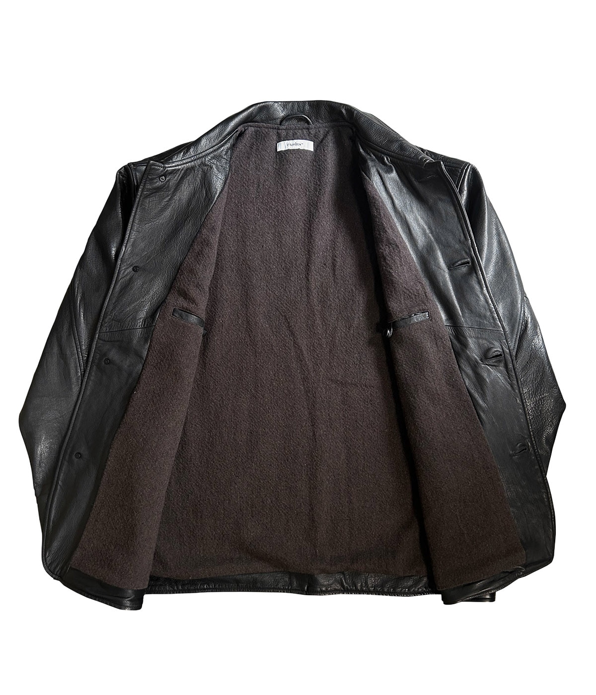 LEATHER HALF COAT【BLACK】｜EXODUS｜MELTING POT（正規取扱店・通販）