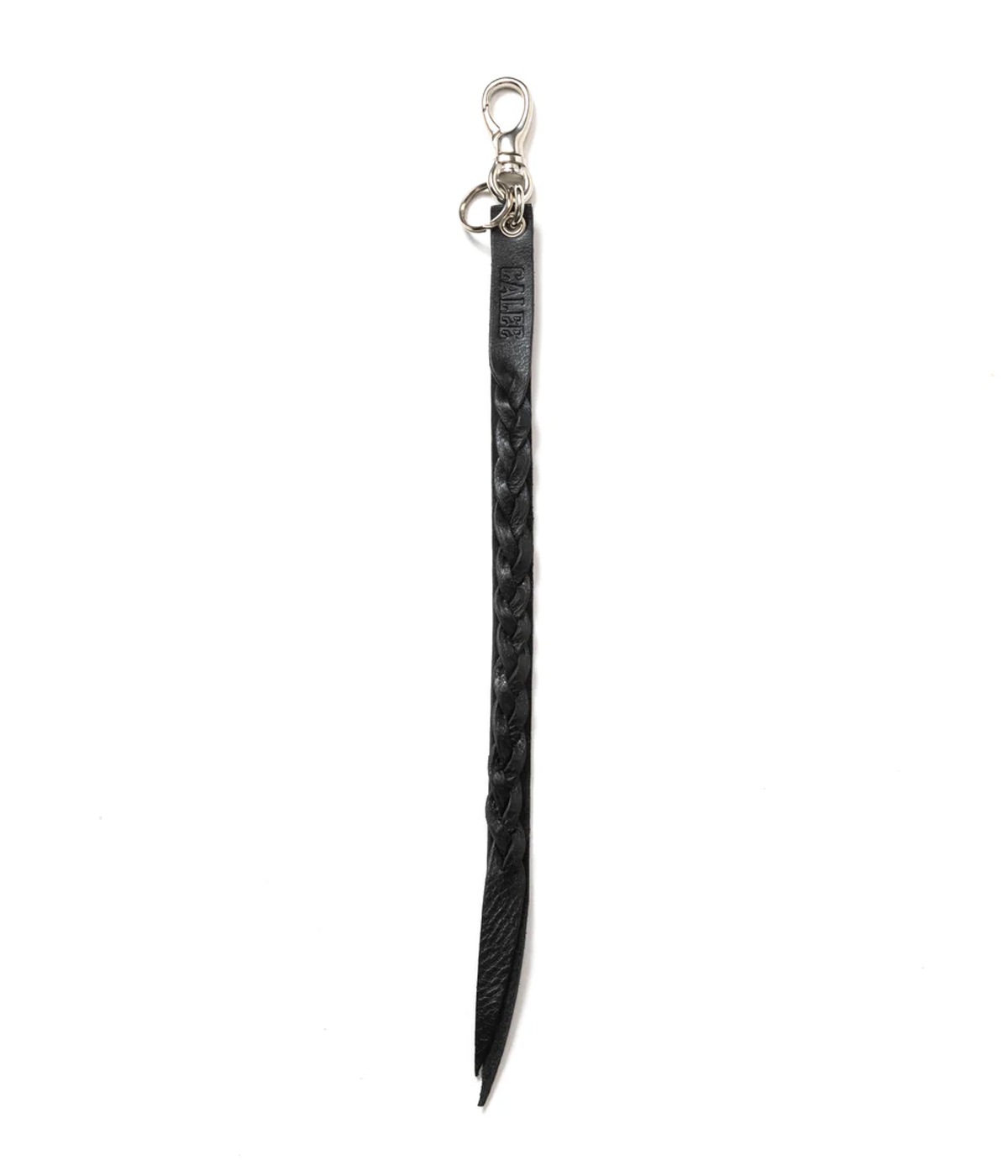 【ファッション通販】 LEATHER KNITTING & STUDS LONG RING【BLACK】｜CALEE KEY 小物
