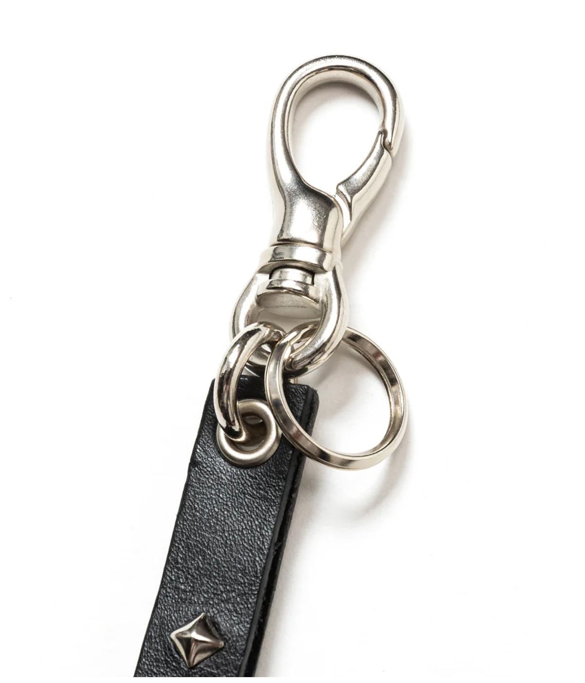 入荷now 安全 & STUDS KNITTING RING【BLACK】｜CALEE KEY LONG LEATHER 小物