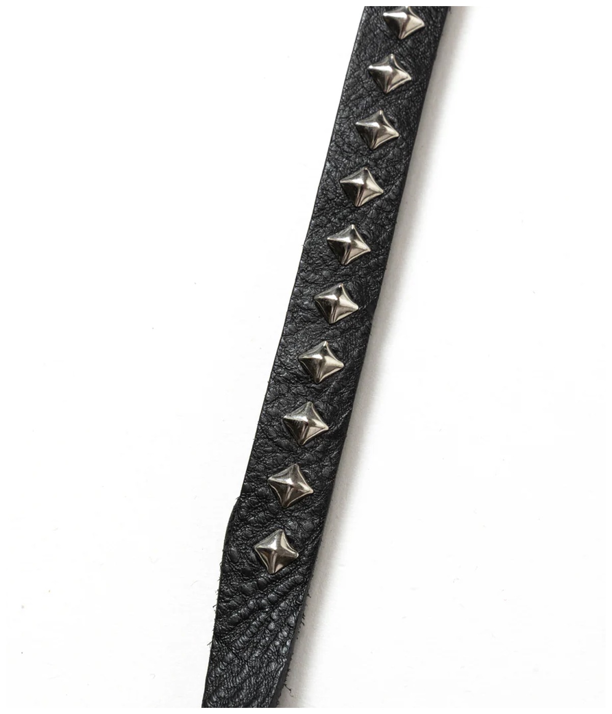 STUDS & KNITTING LEATHER LONG KEY RING【BLACK】｜CALEE｜MELTING