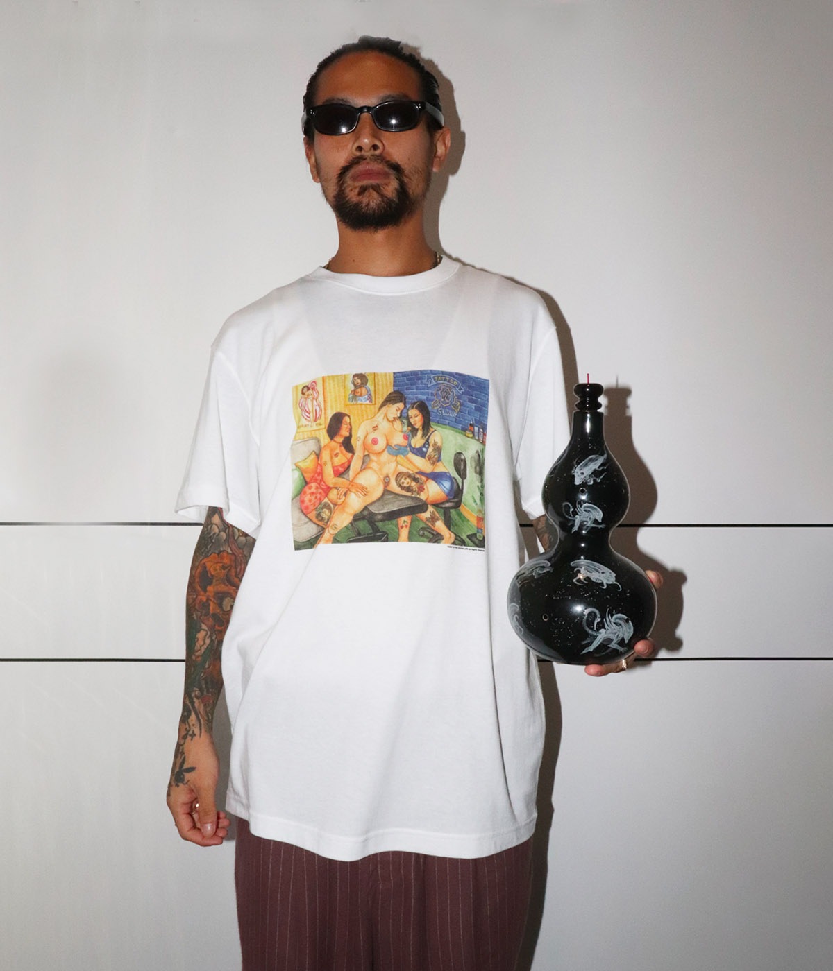 トップス exodus TATTOO STUDIO LIFE T SHIRT TYPE-2 TATOO STUDIO LIFE