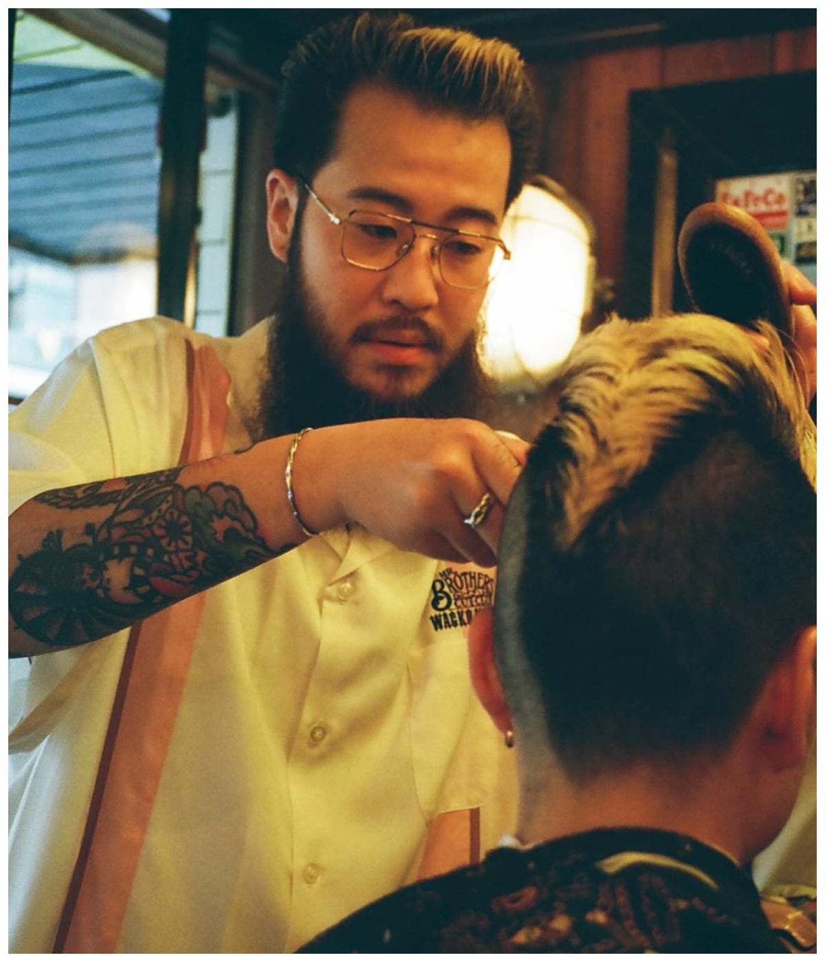 トップス MR.BROTHERS CUT CLUB SWITCHING 50'SSHIRT WACKO MARIA/MR.BROTHERS CUT CLUB / SWITCHING 50'S SHIRT