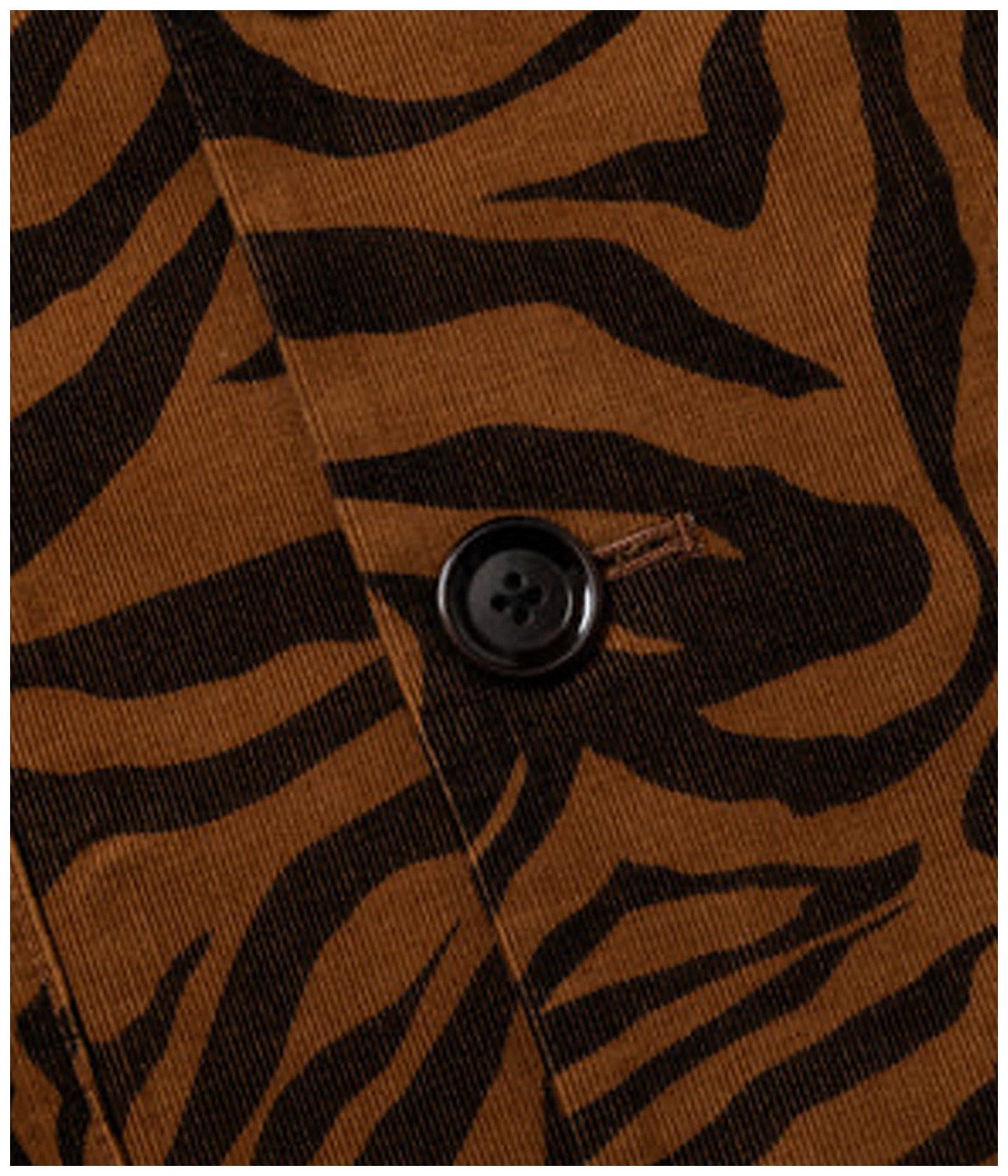 ZEBRA PATTERN CORDUROY SHIRT JACKET【BROWN】