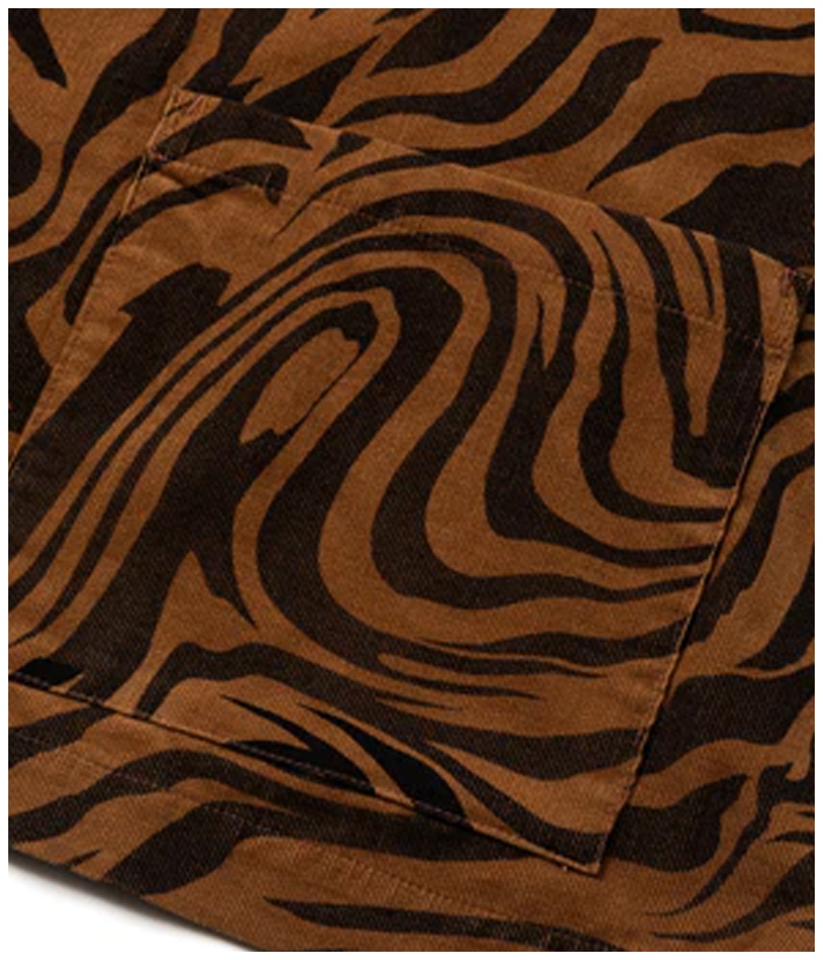ZEBRA PATTERN CORDUROY SHIRT JACKET【BROWN】