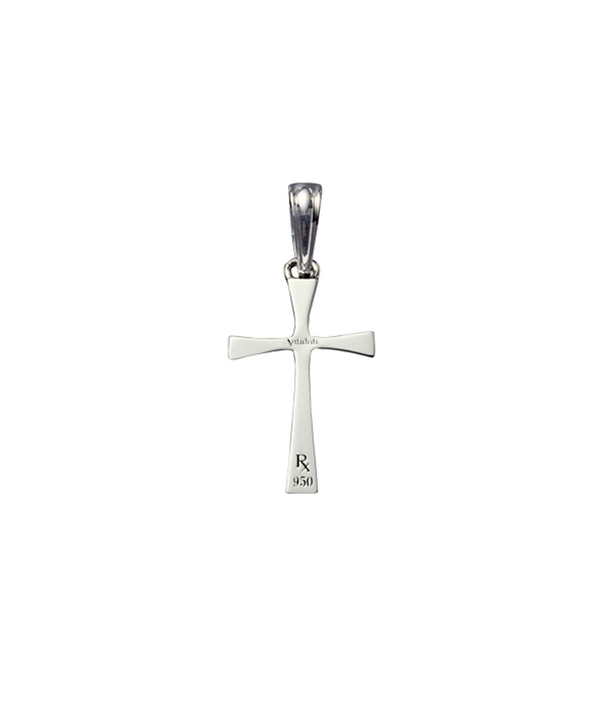 Engraved Tiny Cross Pendant【SILVER950】