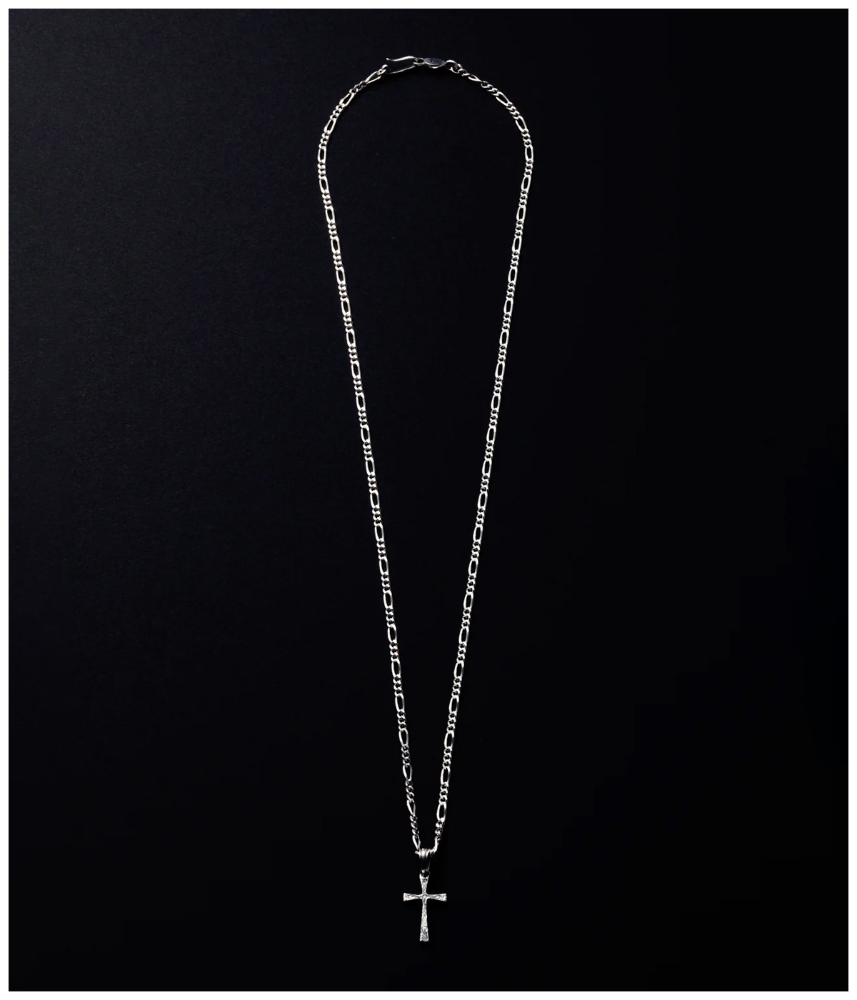 Engraved Tiny Cross Pendant【SILVER950】