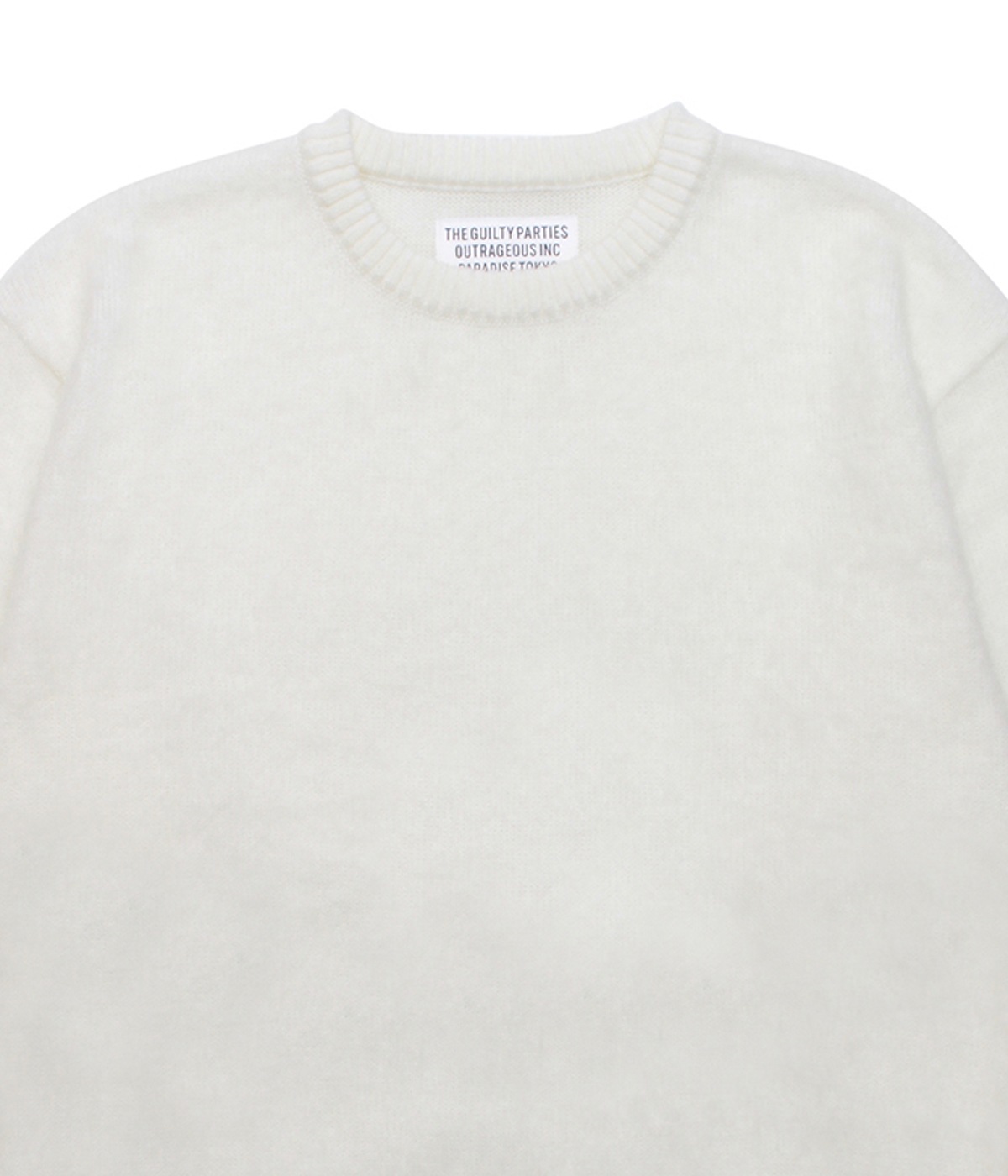 MOHAIR CREW NECK SWEATER【WHITE】｜WACKO MARIA｜MELTING POT