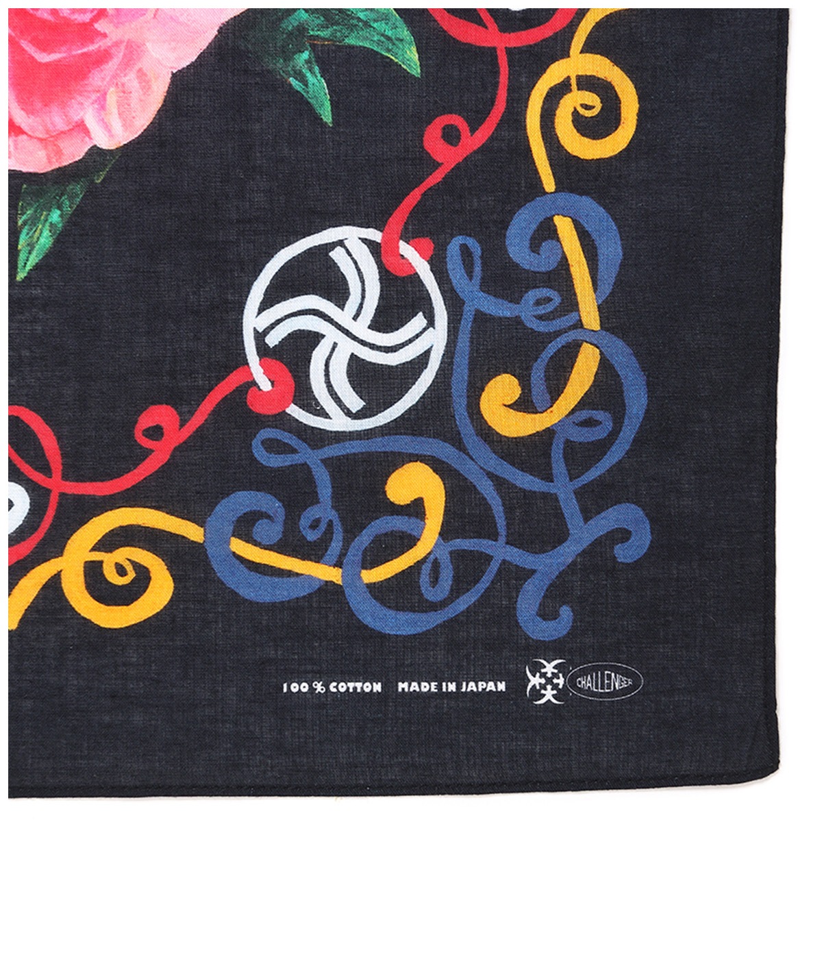 NISHIARAI DAISHI FLOWER BANDANA【BLACK】｜CHALLENGER｜MELTING POT