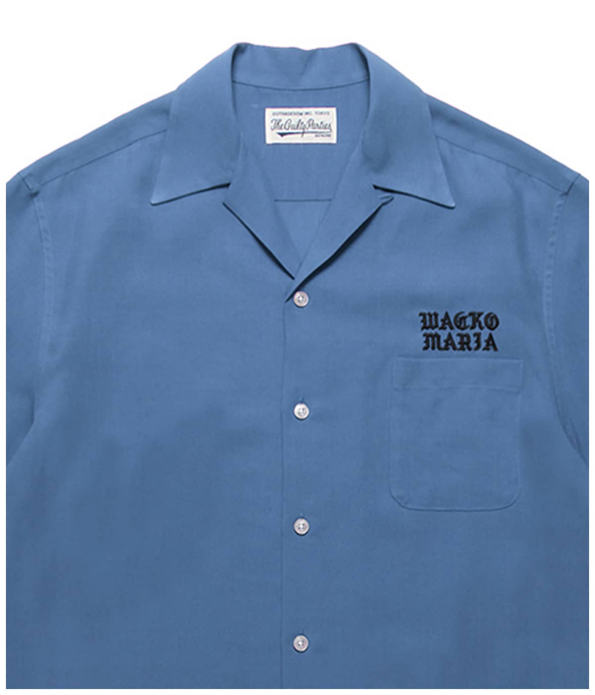 50'S OPEN COLLAR SHIRT S/S (TYPE-2)【BLUE】｜WACKO MARIA