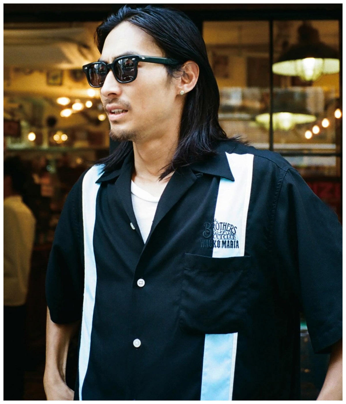 トップス Wacko Maria Mr. Brothers 50's Shirt BLUE WACKO MARIA/MR.BROTHERS CUT CLUB / 50'S SHIRT（L-BLUE）［50'S