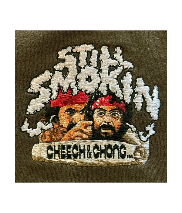 STILL SMOKIN / C/N SWEAT SHIRT (TYPE-2)【BROWN】
