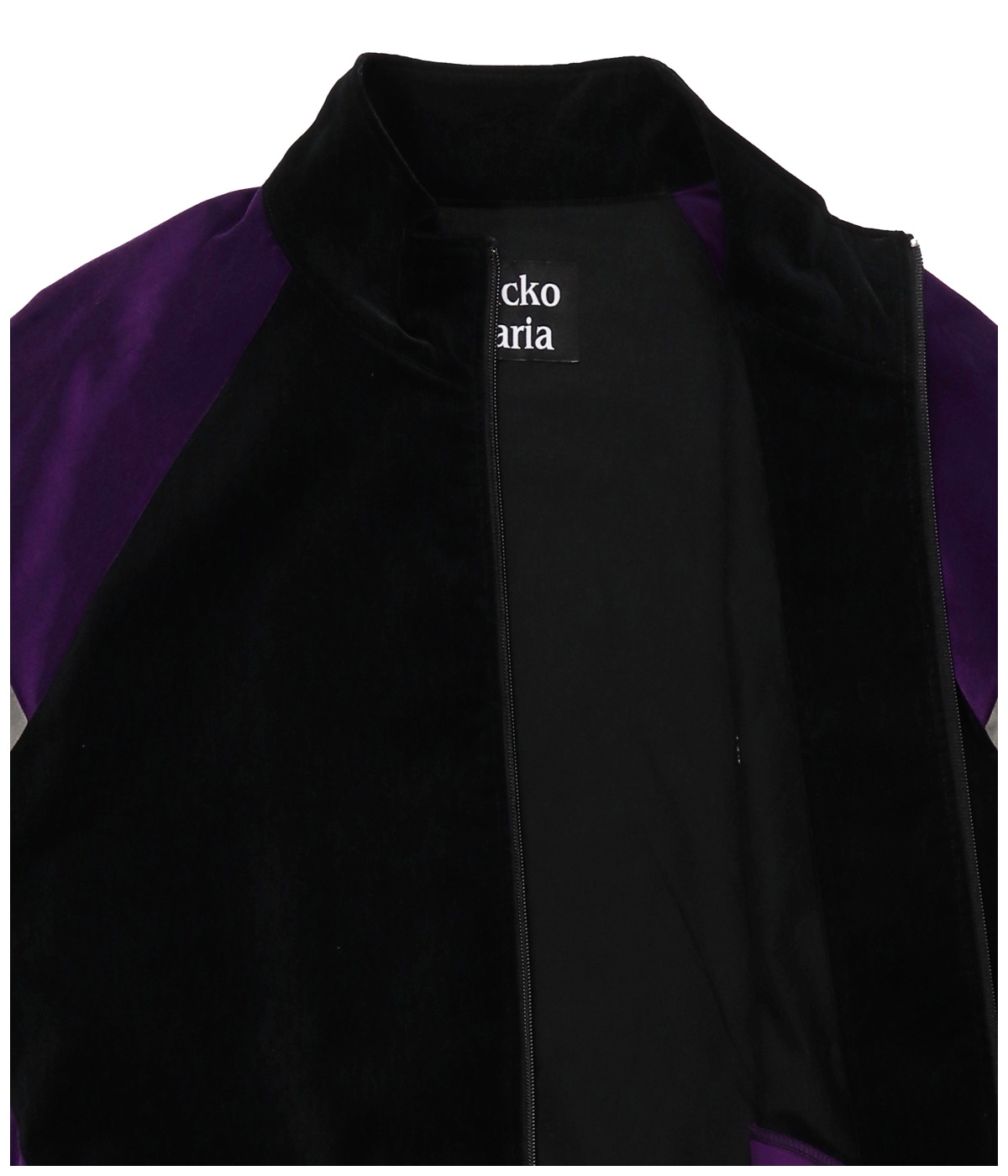 VELVETEEN TRACK JACKET【BLACK-PURPLE】