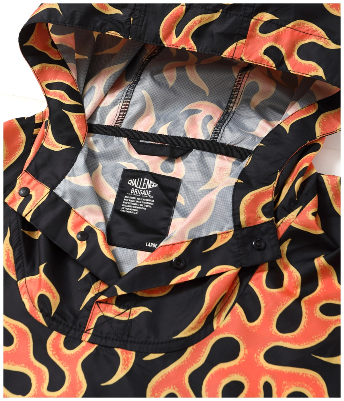 L CHALLENGER　PACKABLE FIRE ANORAK ORANGE PACKABLE FIRE ANORAK【ORANGE-BLACK】｜CHALLENGER｜MELTING POT