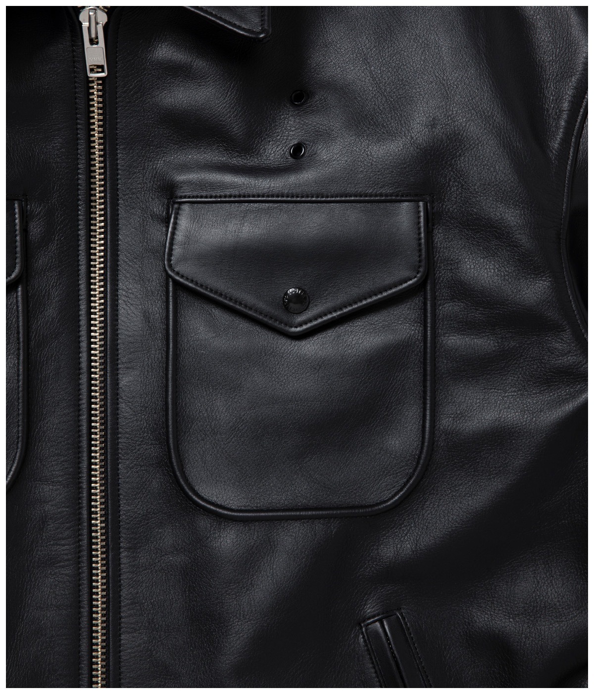 Leather Policeman Jacket【BLACK】