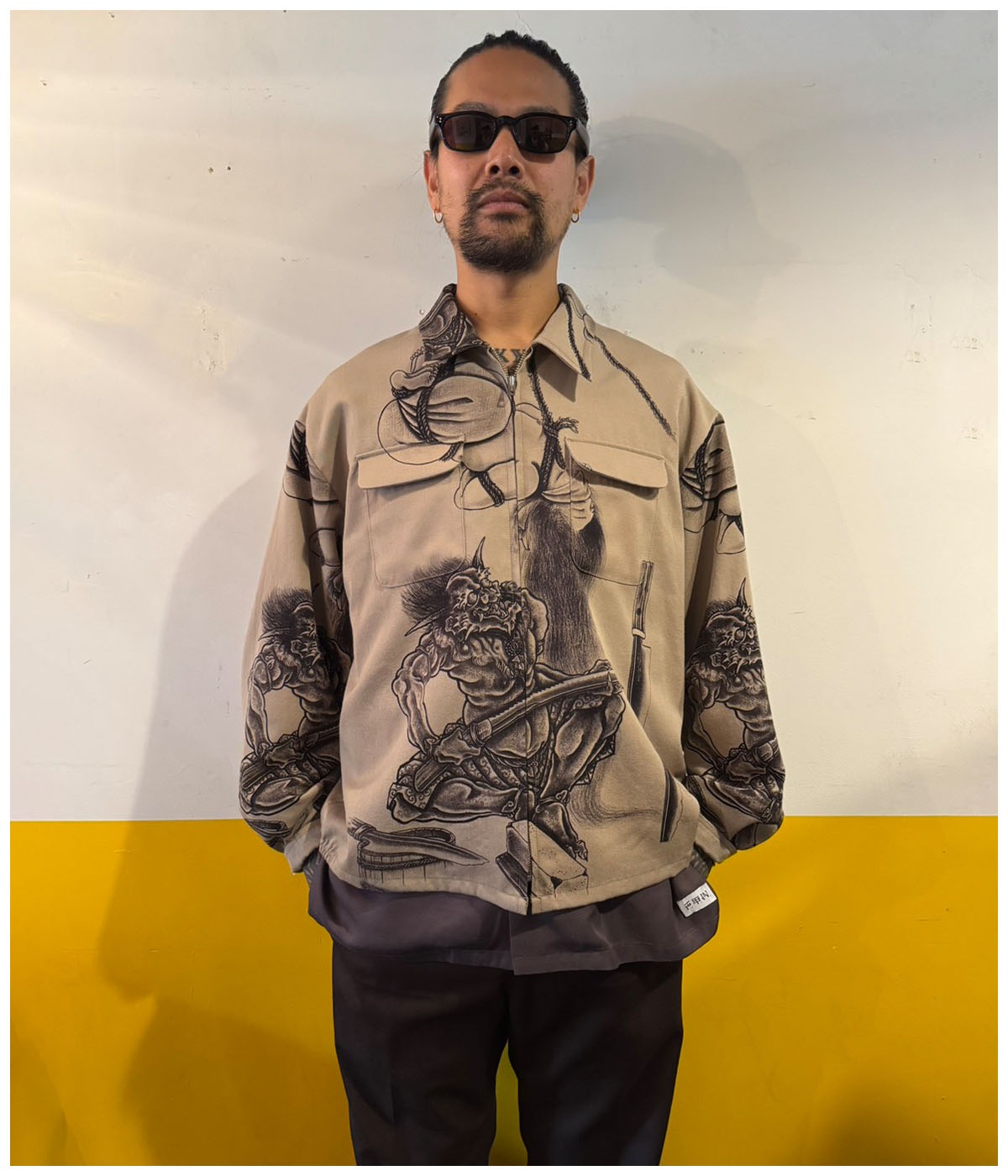 百鬼図 WOOL GABARDINE SWING TOP【BEIGE】｜exodus brand™｜MELTING