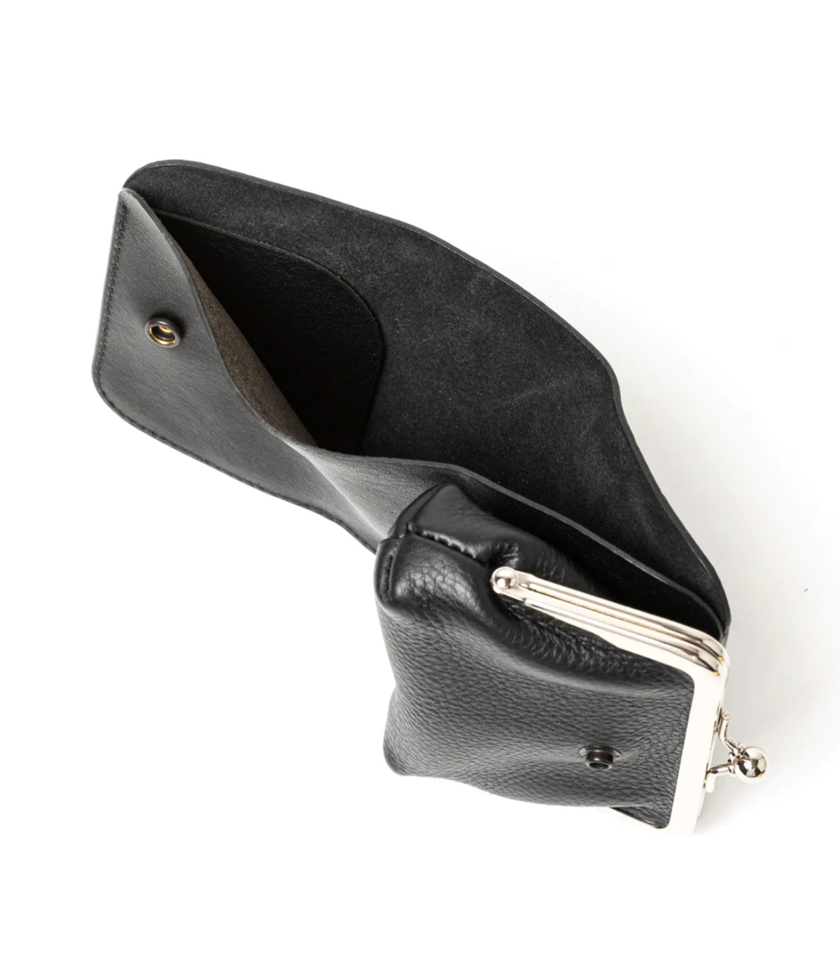 STUDS LEATHER INTERNAL FLEX FRAME TYPE MULTI WALLET【BLACK】