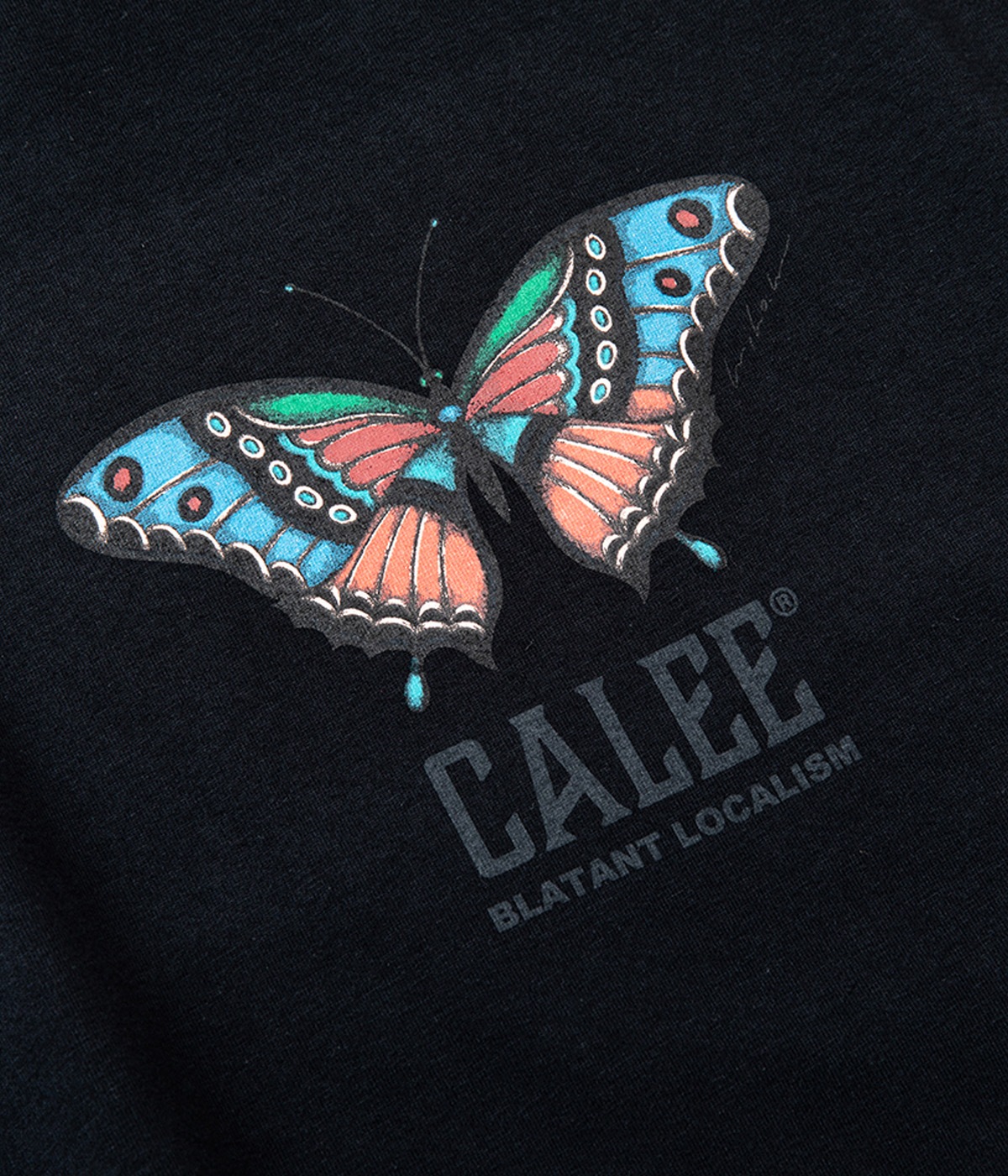 MIHO MURAKAMI STRETCH CL BUTTERFLY LOGO T-SHIRT【BLACK】