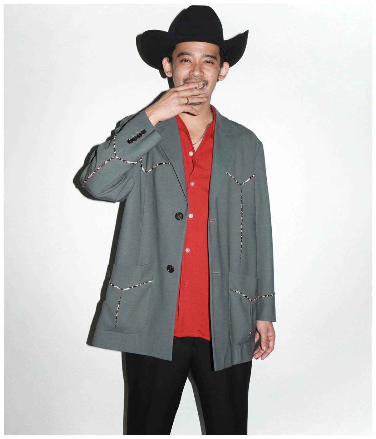 50'S OPEN COLLAR SHIRT S/S (TYPE-2)【RED】｜WACKO MARIA