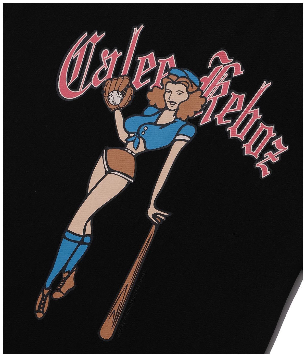 CALEE×KEBOZ PINUP GIRL S/S TEE【BLACK】