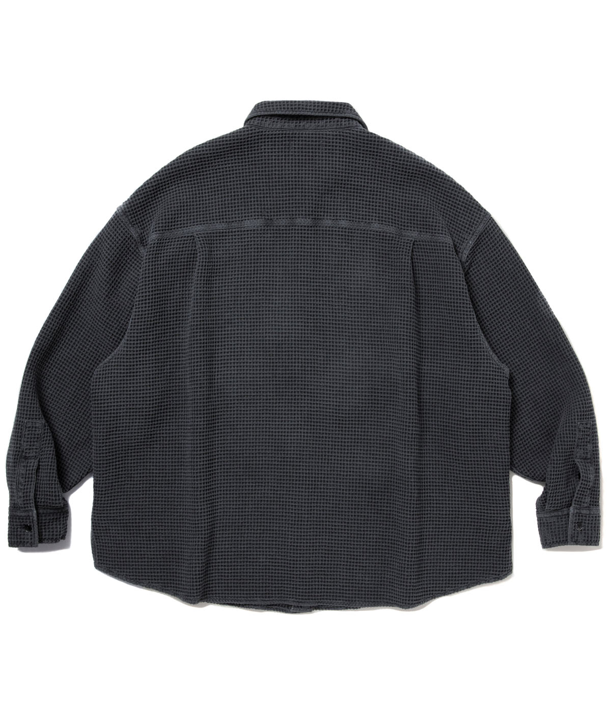 Pigment Dyed Waffle L/S Shirt【BLACK】｜COOTIE PRODUCTIONS