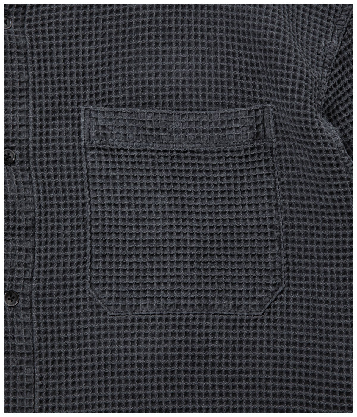 Pigment Dyed Waffle L/S Shirt【BLACK】｜COOTIE PRODUCTIONS