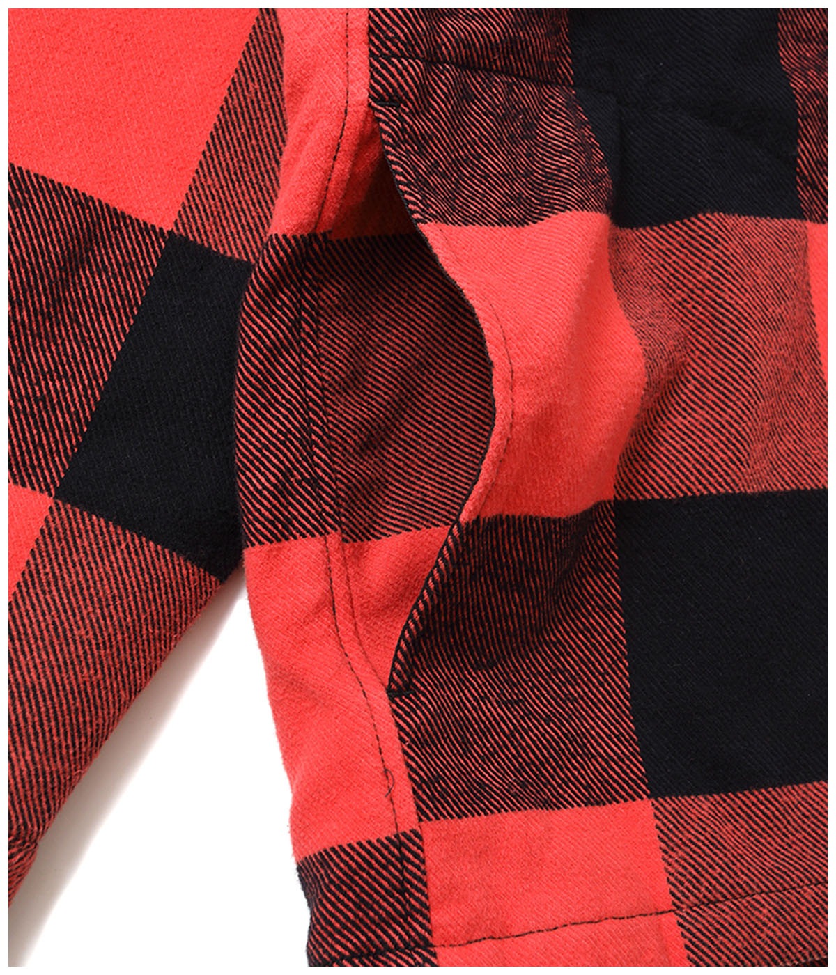 LINING ZIP UP SHIRT【ORANGE-BLACK】