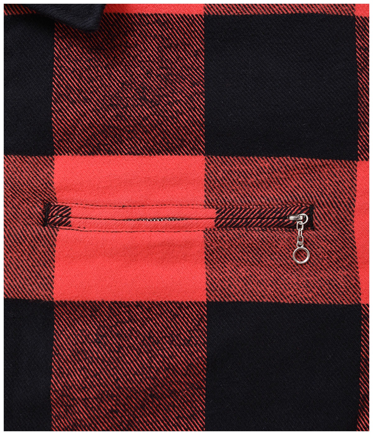 LINING ZIP UP SHIRT【ORANGE-BLACK】