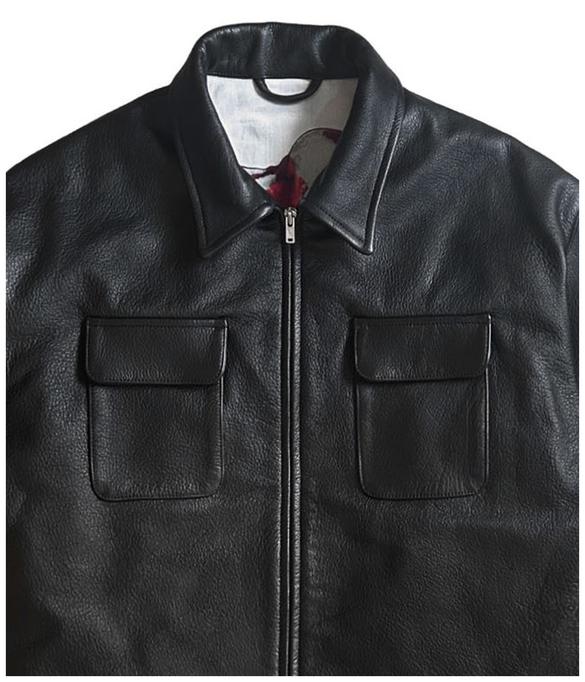 幽霊鬼斗卅六釁圖 LEATHER SWING TOP【BLACK】｜exodus brand